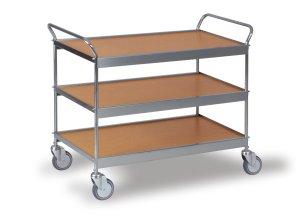 Servier- und Transportwagen mit 3 Borden 990x545mm