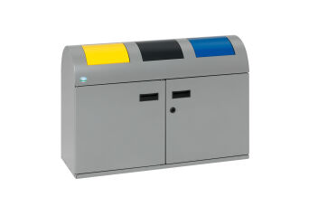 Wertstoffsammelstation mit 3 Inneneinsätzen
