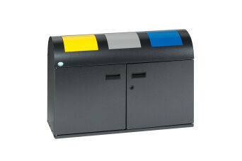 Wertstoffsammelstation mit 3 Inneneinsätzen