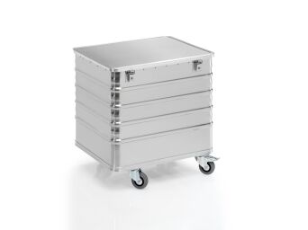 Aluminium-Transportwagen mit Deckel, Volumen 223 Liter