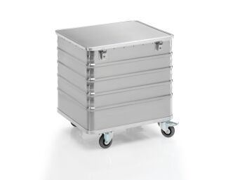 Aluminium-Transportwagen mit Deckel, Volumen 223 Liter