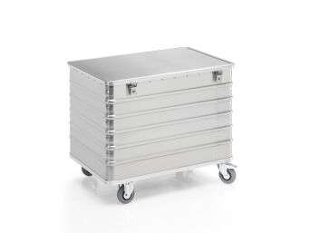 Aluminium-Transportwagen mit Deckel, Volumen 415 Liter
