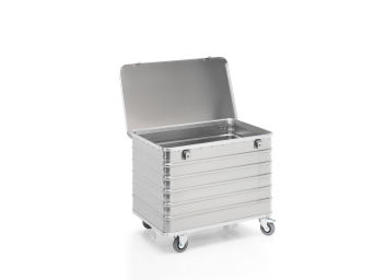 Aluminium-Transportwagen mit Deckel, Volumen 415 Liter