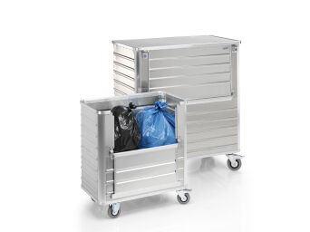 Aluminium-Transportwagen - mit abklappbarer Längswand -