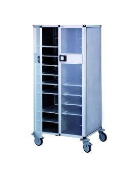 Leichtmetall-Tablettwagen für 20 GN-Tabletts, mit Türen