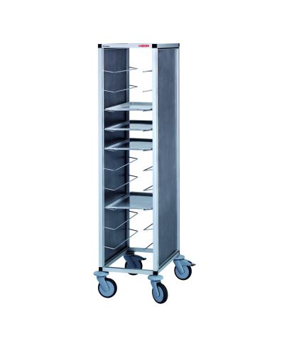 Leichtmetall-Tablettwagen für 12 GN-Tabletts, ohne Türe Leichtmetall-Tablettwagen für 12 GN-Tabletts, ohne Türe