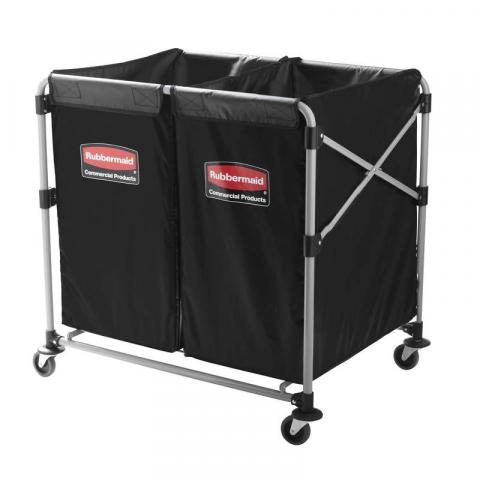 Zusammenklappbarer X-Cart Wäschewagen mit 2 Säcken mit je 150 Liter Zusammenklappbarer X-Cart Wäschewagen mit 2 Säcken mit je 150 Liter