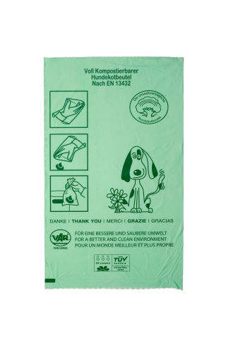 Hundekotbeutel, kompostierbar in grün VE 600 Stück Hundekotbeutel, kompostierbar in grün VE 600 Stück