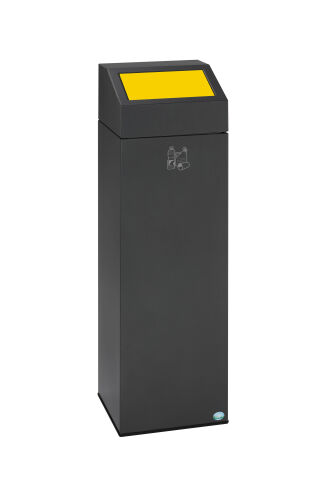 Wertstoffsammelgerät Einwurfklappe in gelb 