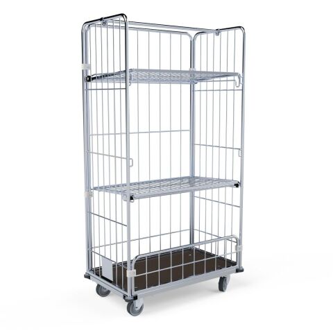 Wäschecontainer 4-seitig mit Holzboden