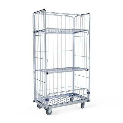 Wäschecontainer 4-seitig mit Stahlboden