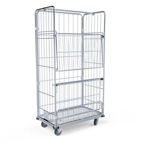 Wäschecontainer 4-seitig mit Kunststoffboden