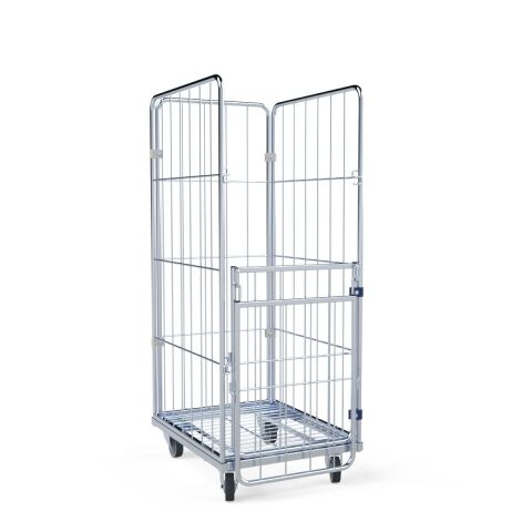 Wäschecontainer 4-seitig mit Holzboden