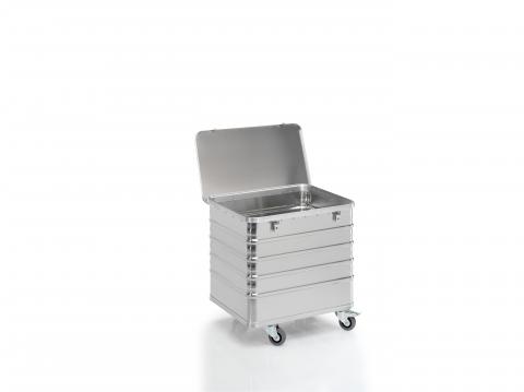 Aluminium-Transportwagen mit Deckel, Volumen 223 Liter Aluminium-Transportwagen mit Deckel, Volumen 223 Liter
