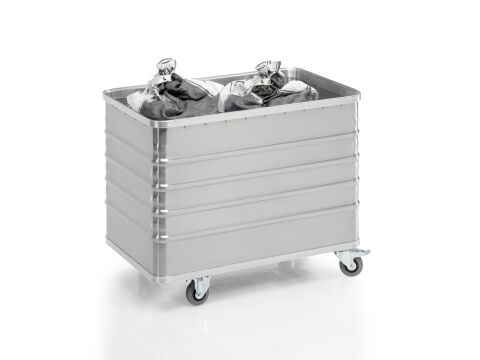 Aluminium-Transportwagen ohne Deckel, Volumen 322 Liter Aluminium-Transportwagen ohne Deckel, Volumen 322 Liter