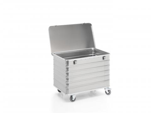 Aluminium-Transportwagen mit Deckel, Volumen 415 Liter Aluminium-Transportwagen mit Deckel, Volumen 415 Liter