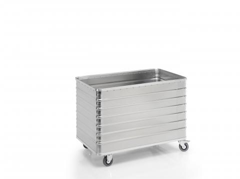 Aluminium-Transportwagen ohne Deckel, Volumen 656 Liter Aluminium-Transportwagen ohne Deckel, Volumen 656 Liter