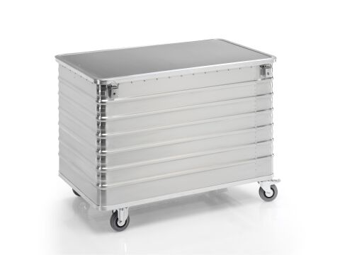 Aluminium-Transportwagen mit Deckel, Volumen 656 Liter