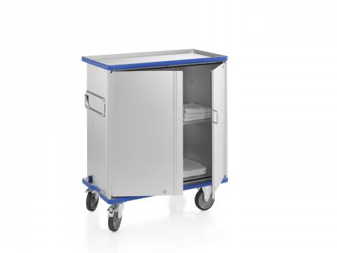 Schrankwagen aus Aluminium eloxiert, Inhalt 640 Liter Schrankwagen aus Aluminium eloxiert, Inhalt 640 Liter