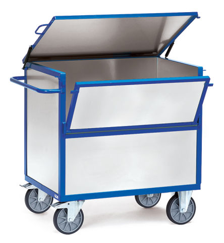Blechkastenwagen mit Deckel, Ladefläche 1200x800mm Blechkastenwagen mit Deckel, Ladefläche 1200x800mm