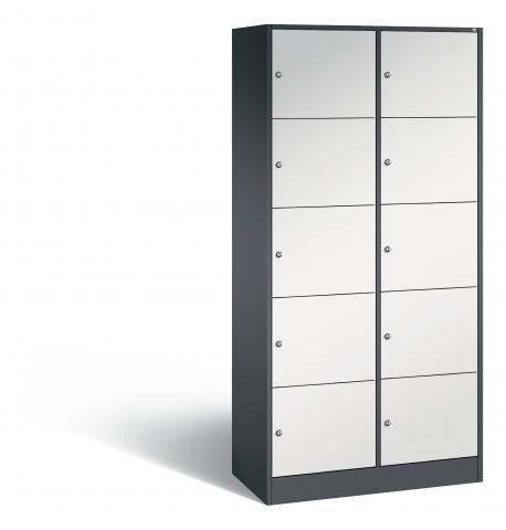Fächerschrank mit 2 x 5 Fächern abschließbar Fächerschrank mit 2 x 5 Fächern abschließbar
