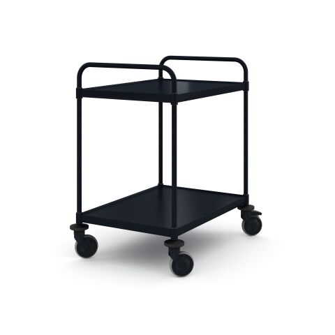 VarioCart Servierwagen 2 Borde 800x600mm schwarz VarioCart Servierwagen 2 Borde 800x600mm schwarz