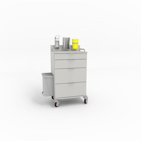 ISO-Modulwagen mit 4 Schubladen ISO-Modulwagen mit 4 Schubladen