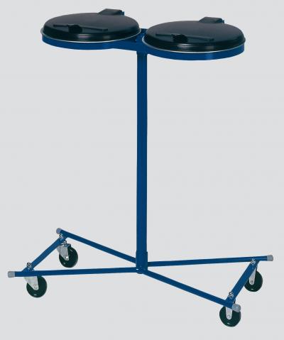 Müllsackständer und Doppel-Abfallsammler - fahrbar -