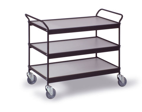 Servier- und Transportwagen mit 3 Borden 990x545mm