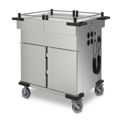 Thermo-Speisentransportwagen mit 2 Becken und mit Schiebedeckel Thermo-Speisentransportwagen mit 2 Becken und mit Schiebedeckel