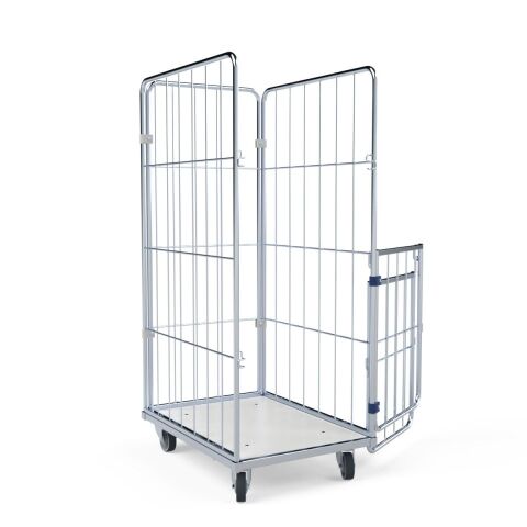 Wäschecontainer 4-seitig mit Kunststoffboden