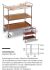 Servierwagen mit 3 Borden in Buche 775x460 mm