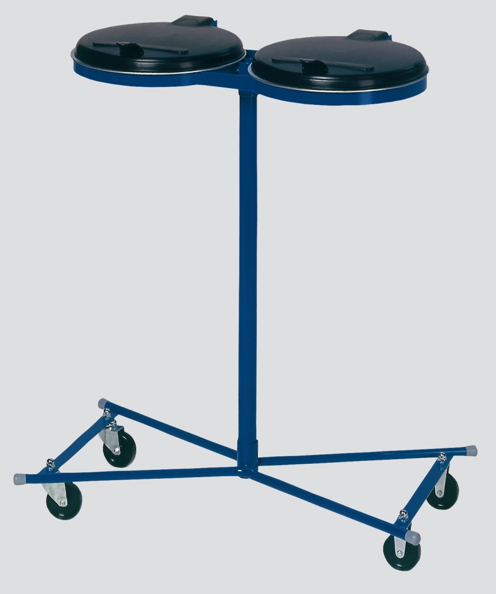 Müllsackständer und Doppel-Abfallsammler - fahrbar -