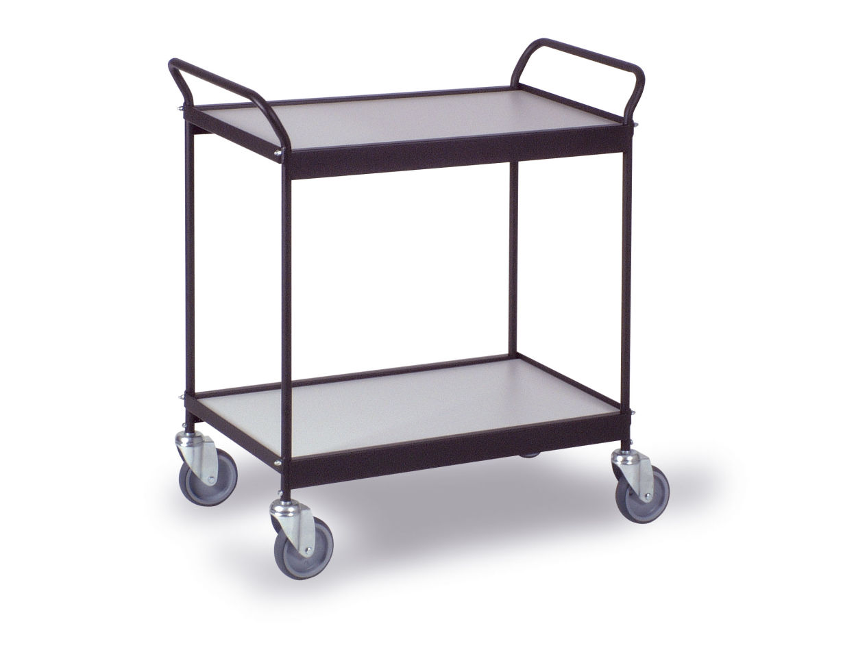 Servier- und Transportwagen mit 2 Borden 785x470mm