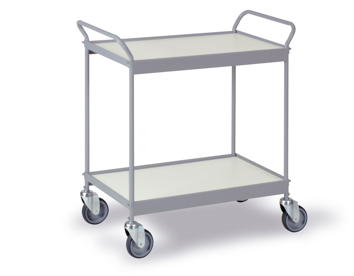 Servier- und Transportwagen mit 2 Borden 785x470mm