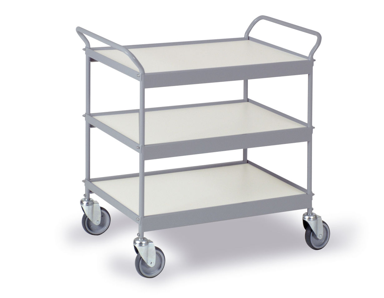 Servier- und Transportwagen mit 3 Borden 785x545mm
