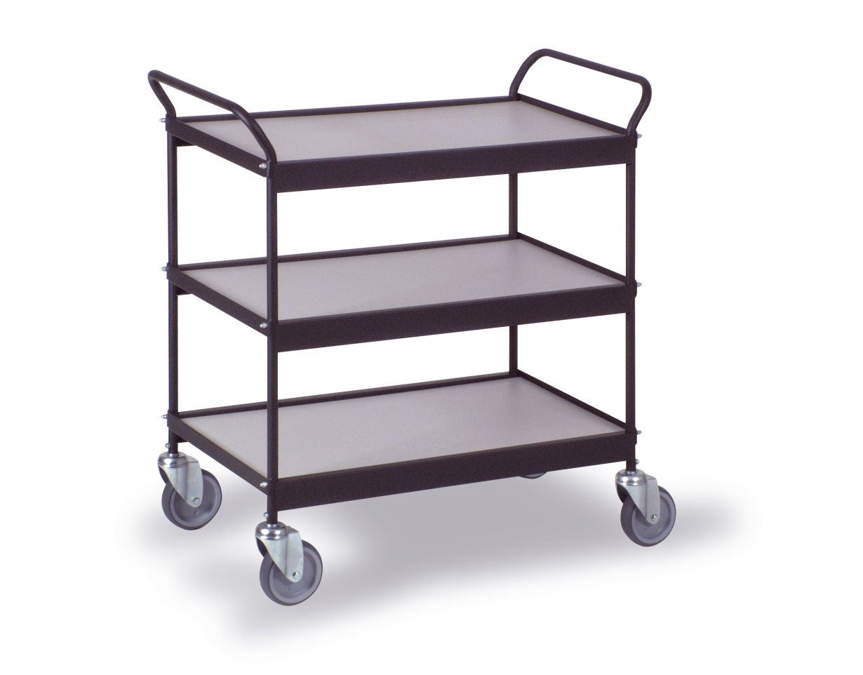 Servier- und Transportwagen mit 3 Borden 785x470mm