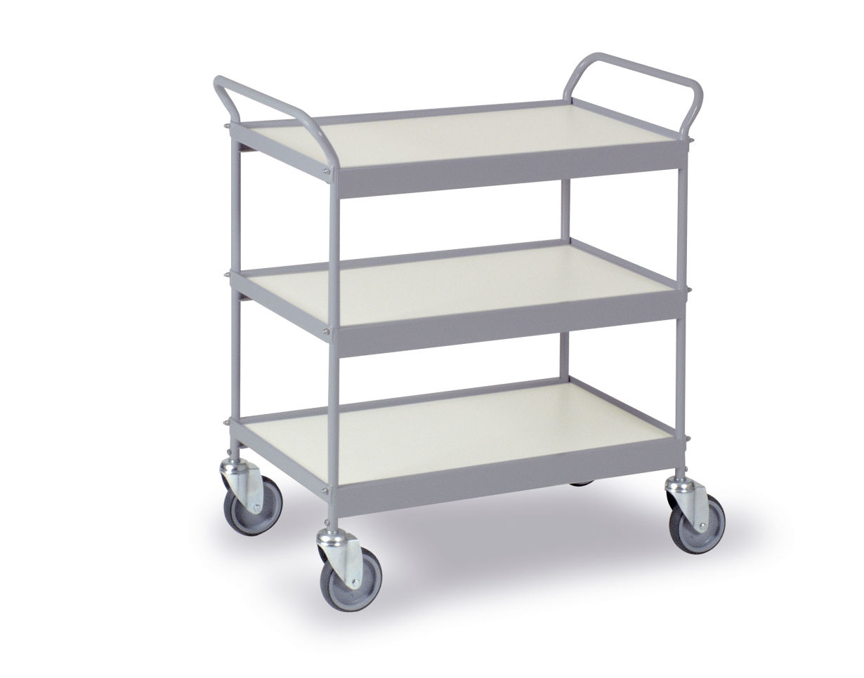 Servier- und Transportwagen mit 3 Borden 785x470mm