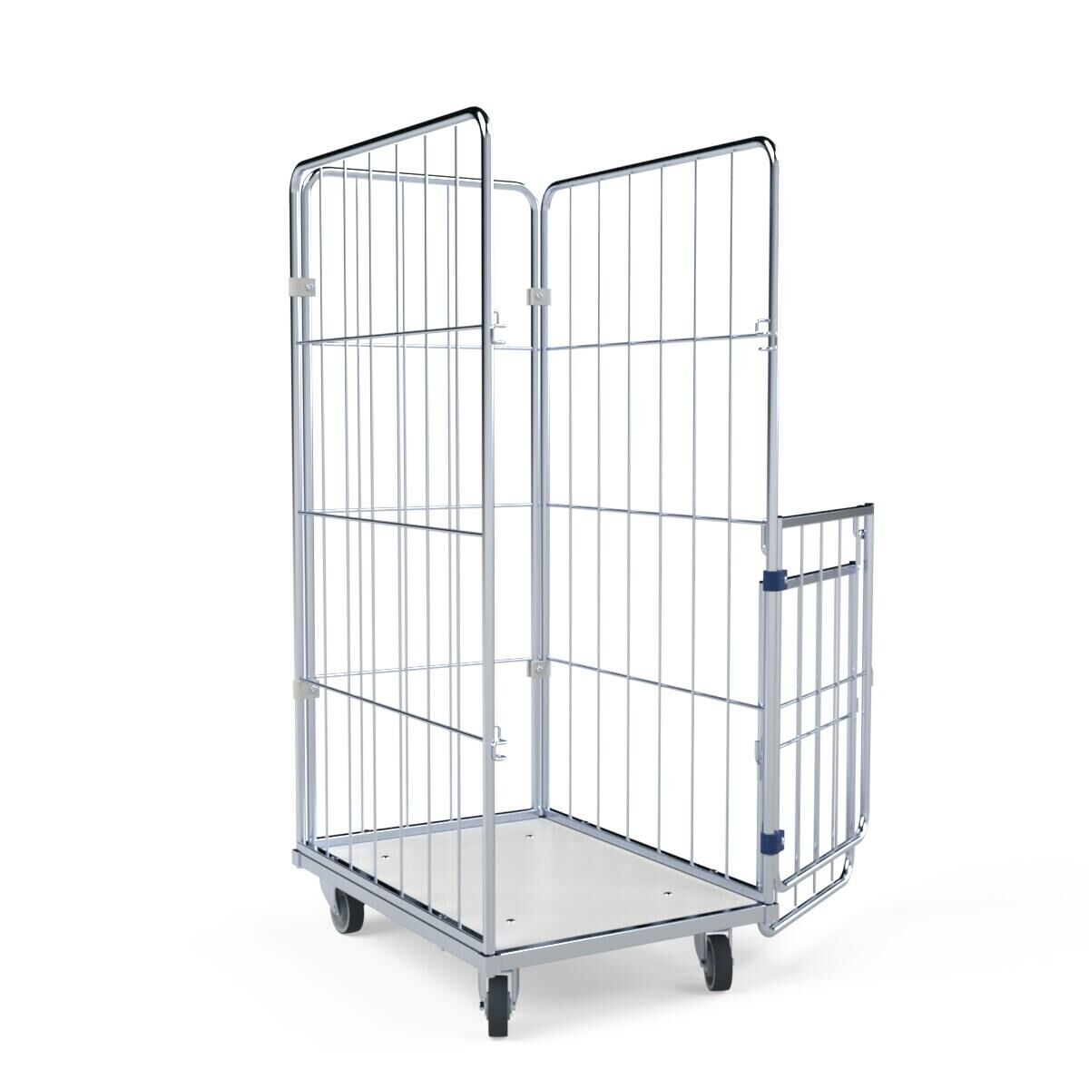 Wäschecontainer 4-seitig mit Kunststoffboden