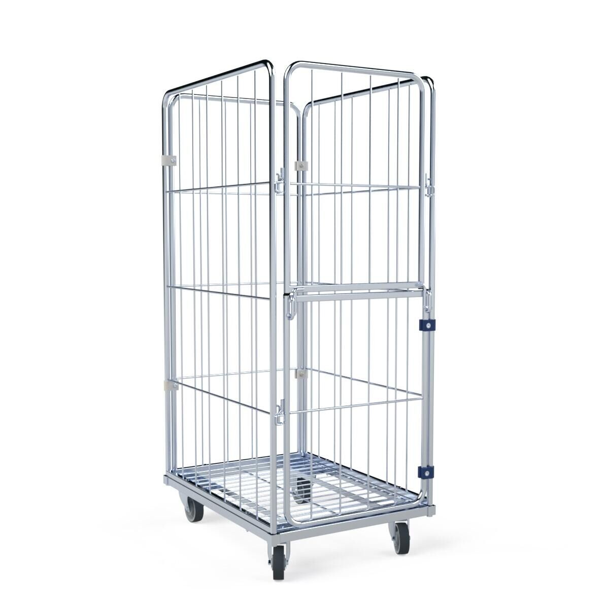 Wäschecontainer 4-seitig mit Stahlboden