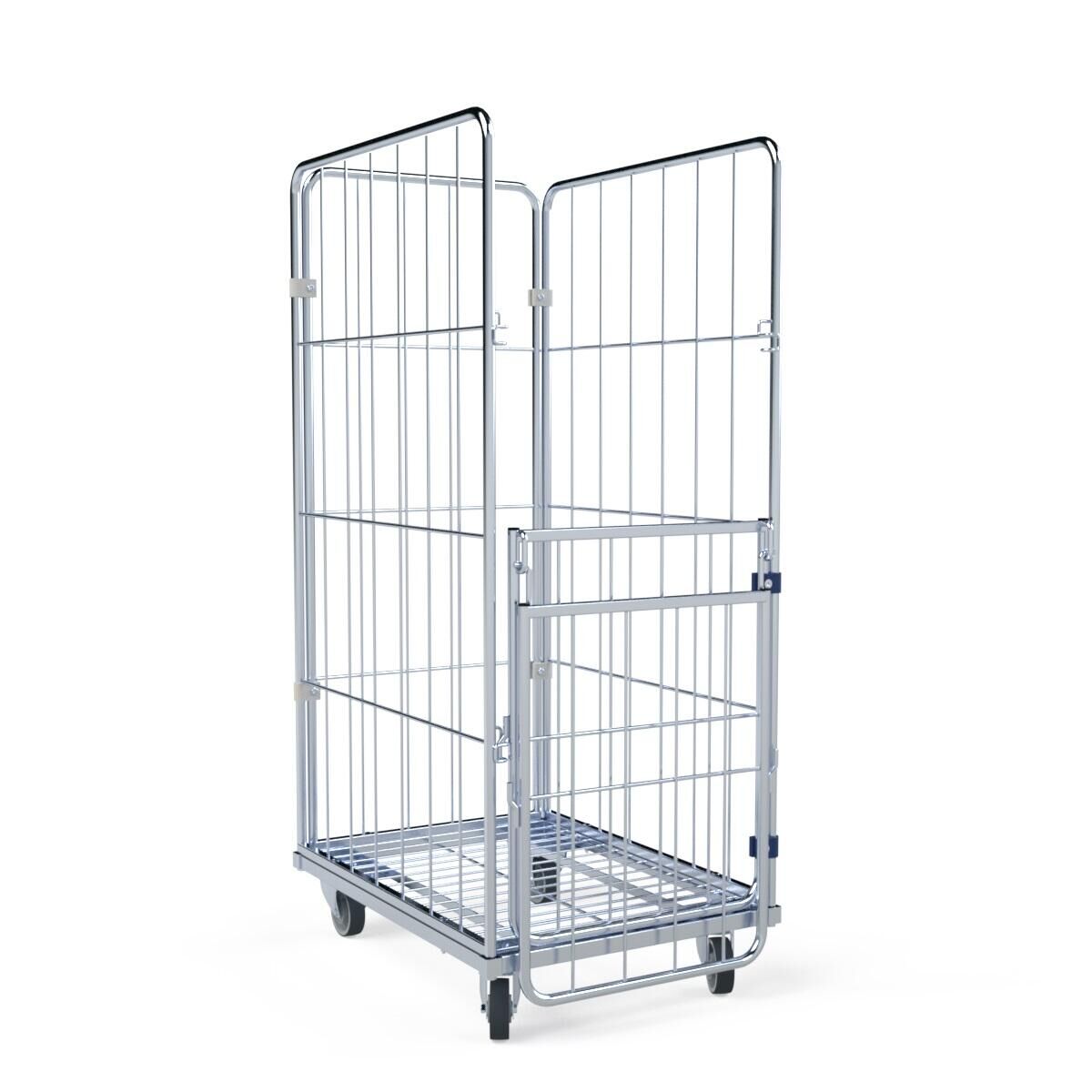 Wäschecontainer 4-seitig mit Stahlboden