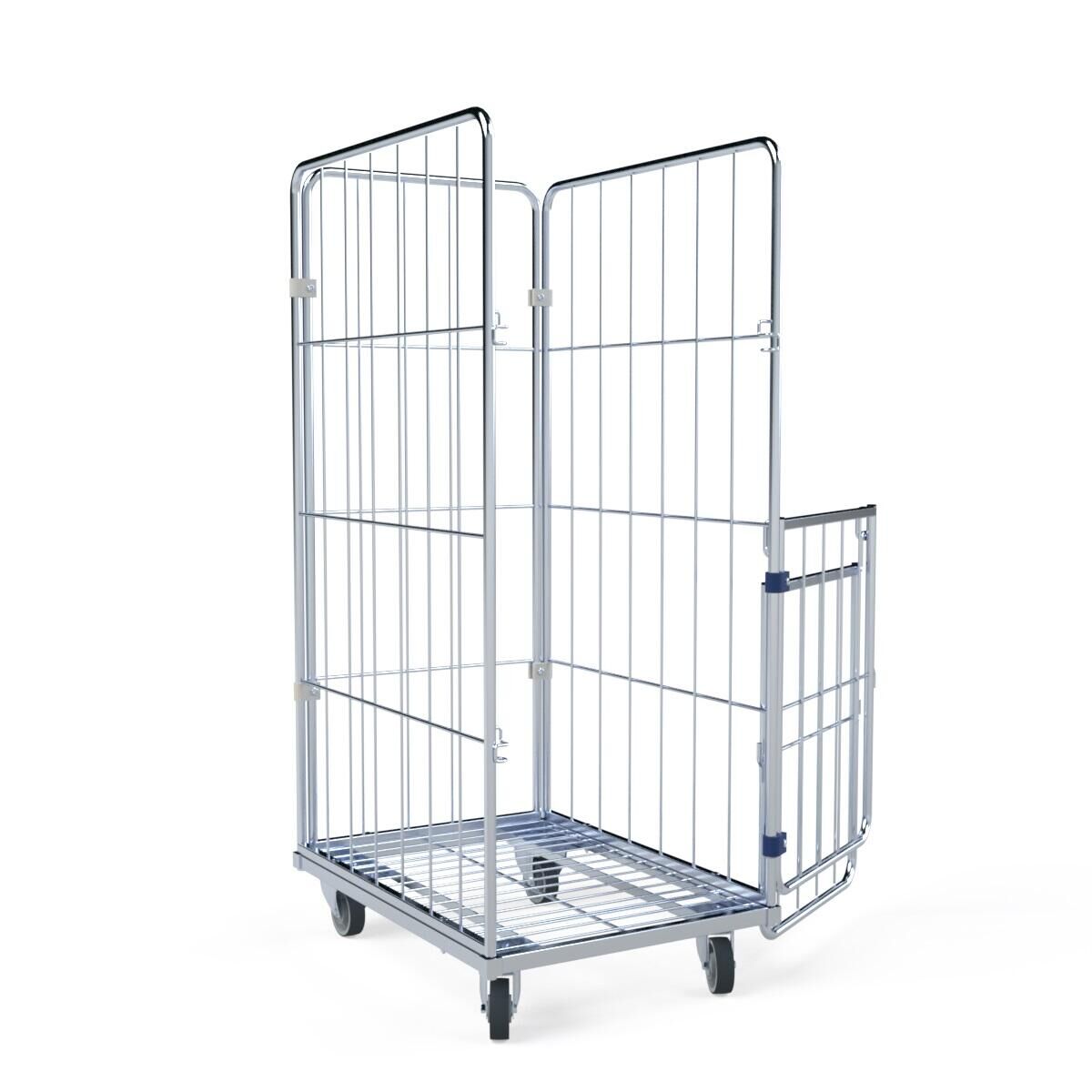 Wäschecontainer 4-seitig mit Stahlboden